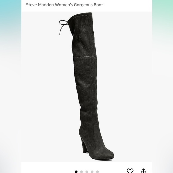 BLACK Steve Madden Gorgeous Boots size 9​​​​ - Picture 2 of 6